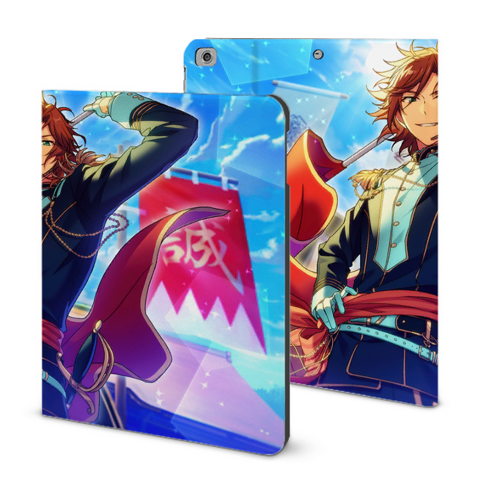 （画像用） あんさんぶるスターズ! Ensemble Stars IPad ケース ブック型 PUレザー TPU 耐衝撃 軽量 薄型 ペン収納なし 全面保護 IPad 各モデル対応